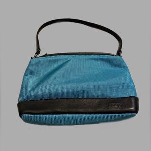 Tumi Demi Zip Leather Ballistic Nylon Bag